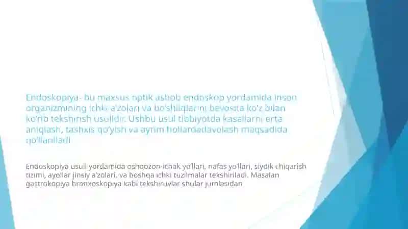TIBBIYOTDA INDOSKOPIK USULLARNING QO’LLANILISHI 3