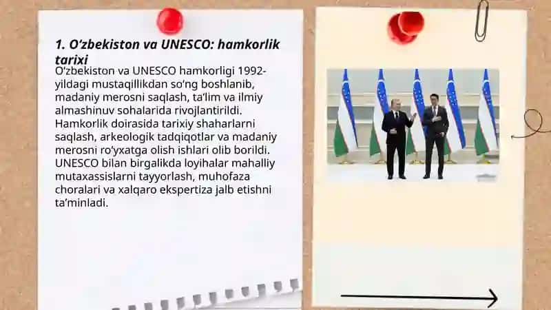 Oʻzbekiston va UNESCO: hamkorlik tarixi 3