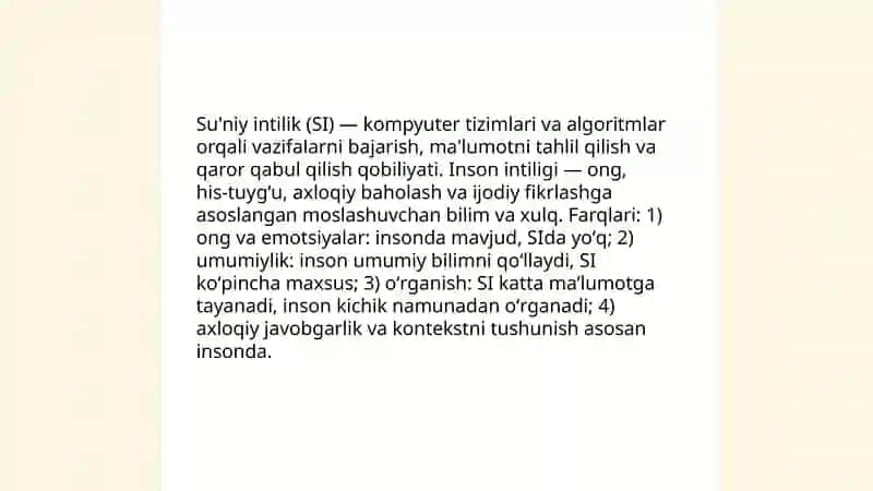 Su'niy intilikning inson intilikdiga taxtidi 3