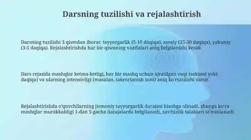 Gimnastika darslarini tashkil etish va oʻtkazish 3
