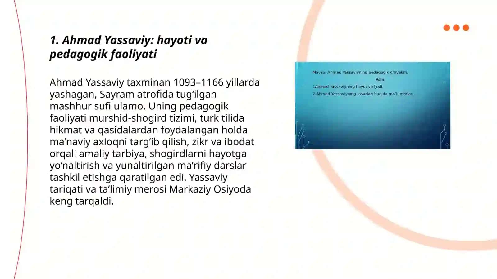 Ahmad Yassaviyning pedagogik qarashlari 3