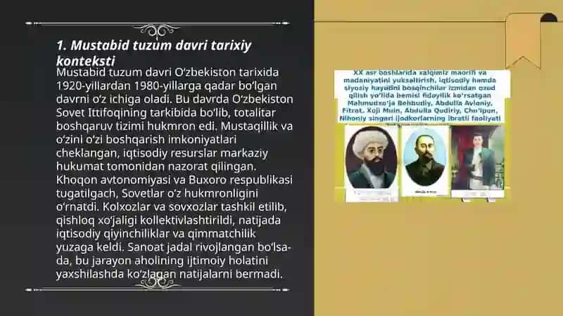 Mustabid tuzum davri ma'naviy tarbiya 3