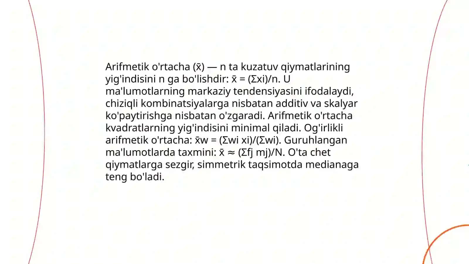 Tasviriy statistika korsatkichlari 3