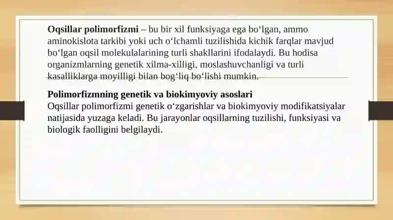 Oqsillar Polimorfizmi 3