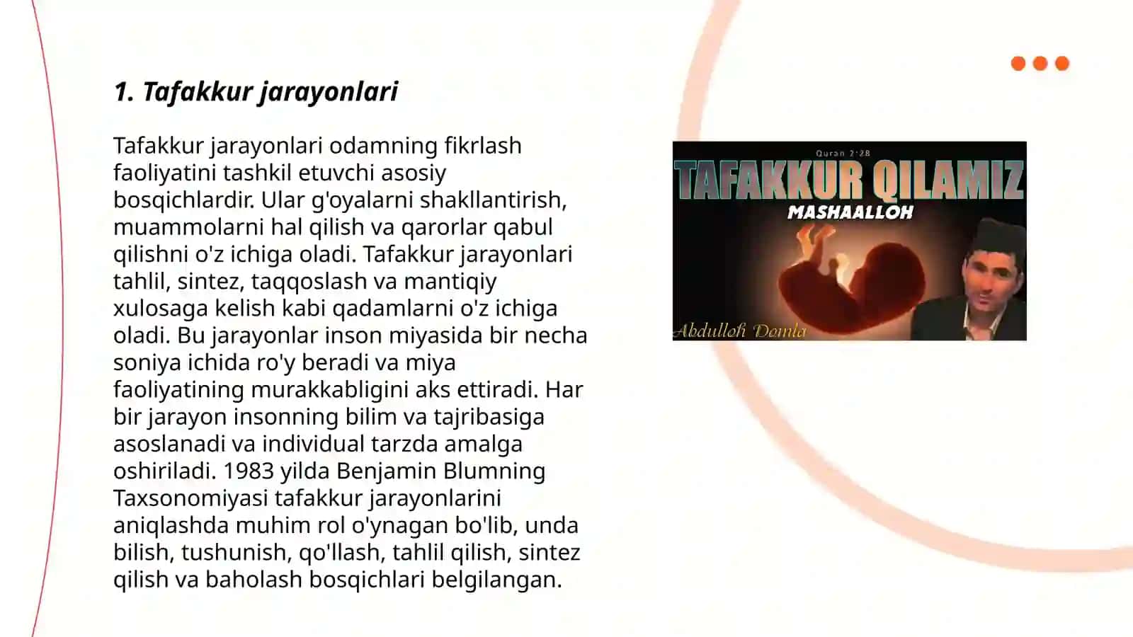Tafakkur operatsiyalari 3