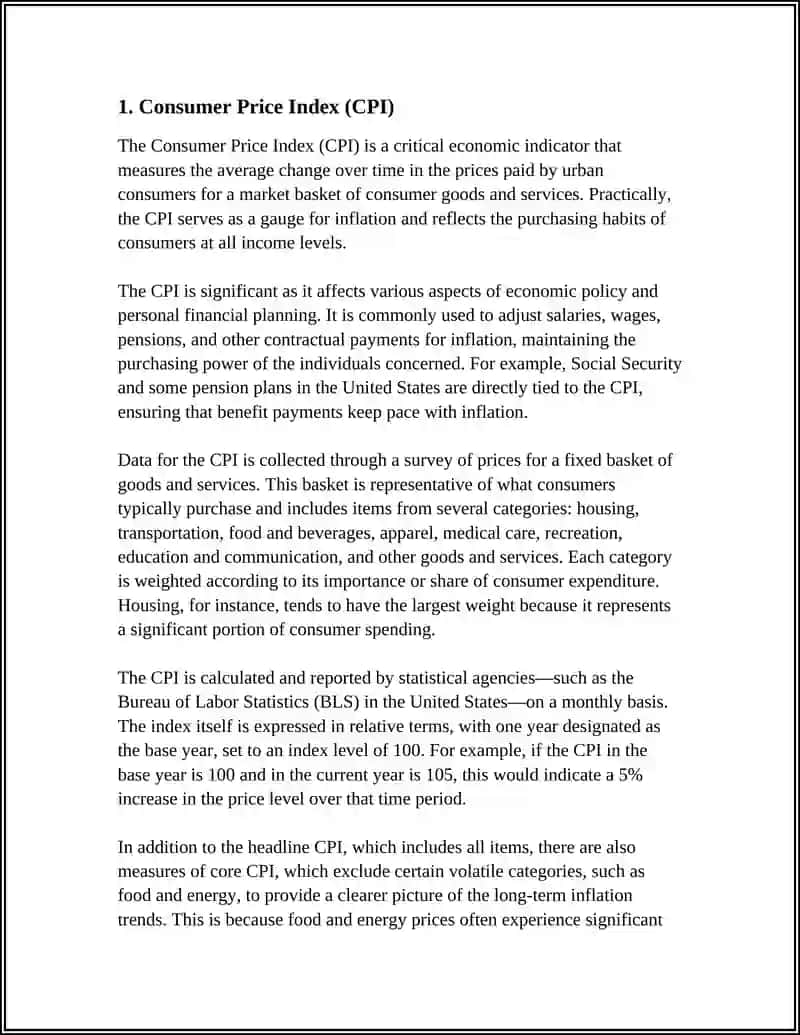 Consumer Price Index (CPI) 3