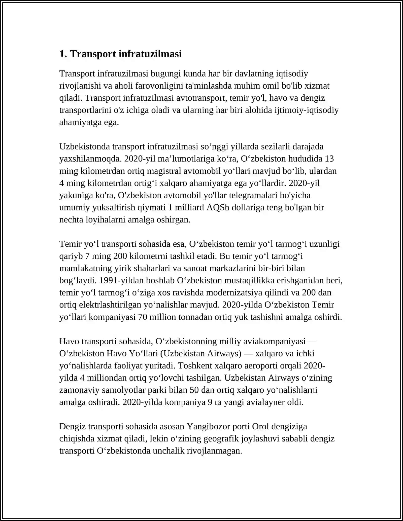 BOZOR INFRATUZULMASI VA UNING UNSURLARI 3