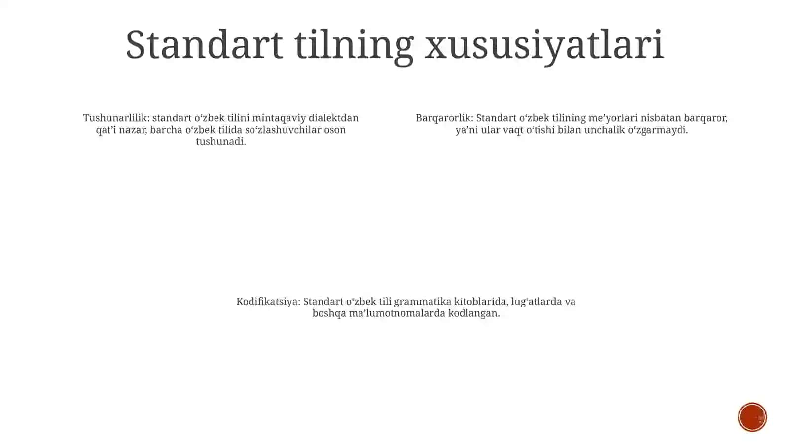 OʻZbek Tilining Adabiy Me'Yorlari 3