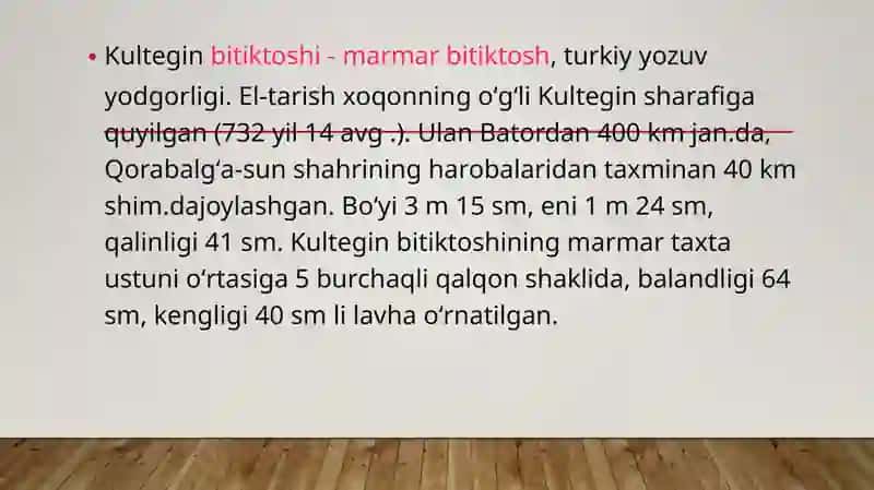 Kultegin bitiktoshi matnidagiso’z yasovchi affikslar 3