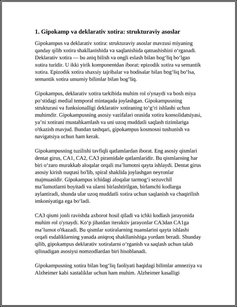 XOTIRANI TA’LIMLOVCHI MIYA TIZIMLARI 3