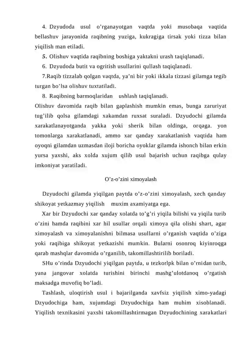Dzyudo texnikasi 3
