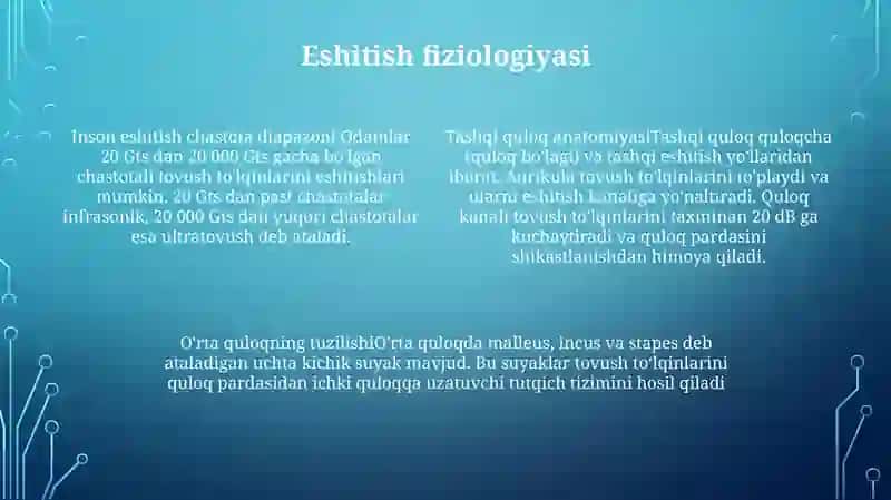 Eshitish Biyofizikasi Elementlari 3