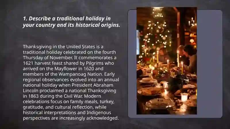 A Tradition or Holiday in My Country 3