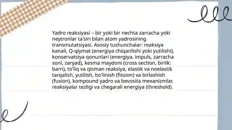 Yadro reaksiyalar 3
