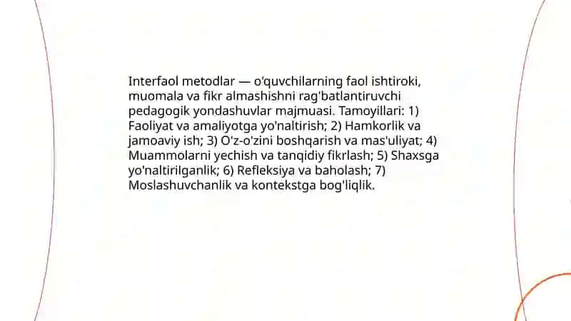 Interfaol metodlar va vositalar 3