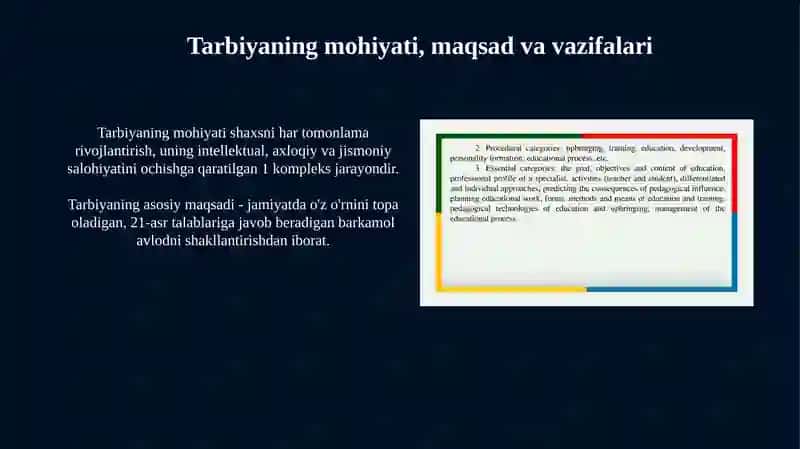 Pedagogik jarayonda tarbiyaning mazmuni 3