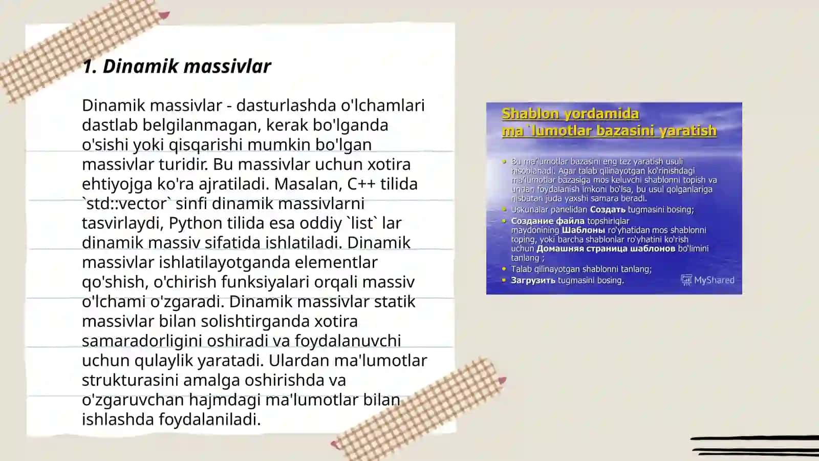 Dinamik ma’lumotlar tuzilmasi 3