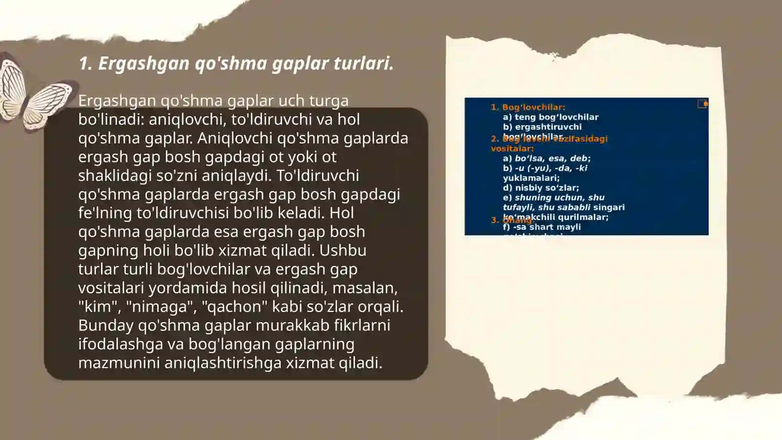 Ergashgan qo'shma gaplarni sodda gaplar bilan ma'nodoshligi 3