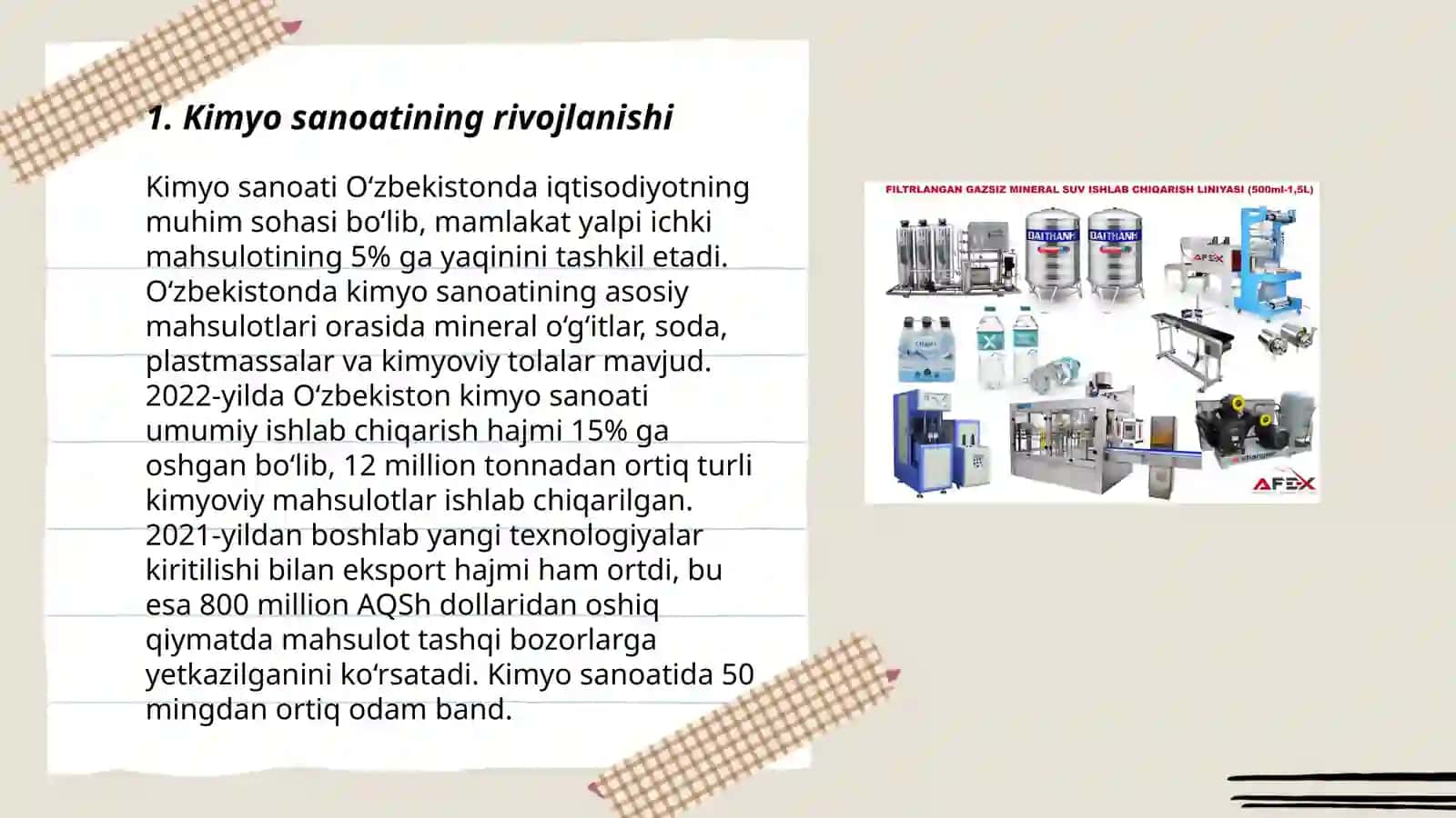 Kimyo sanoati O‘zbekistonda 3