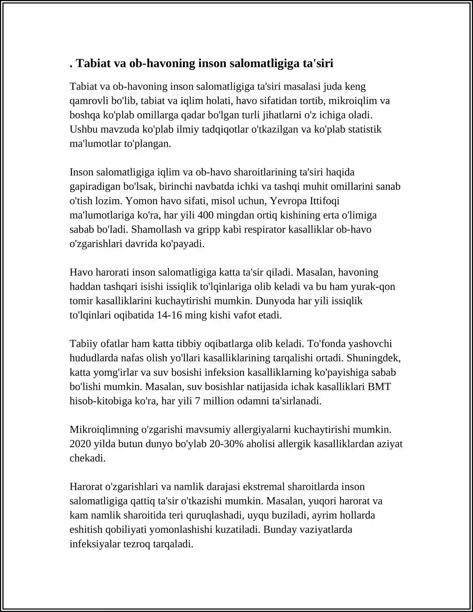 TABIAT QO'YNIDA MAVZUSIDA MASHG'ULOT ISHLANMA 3