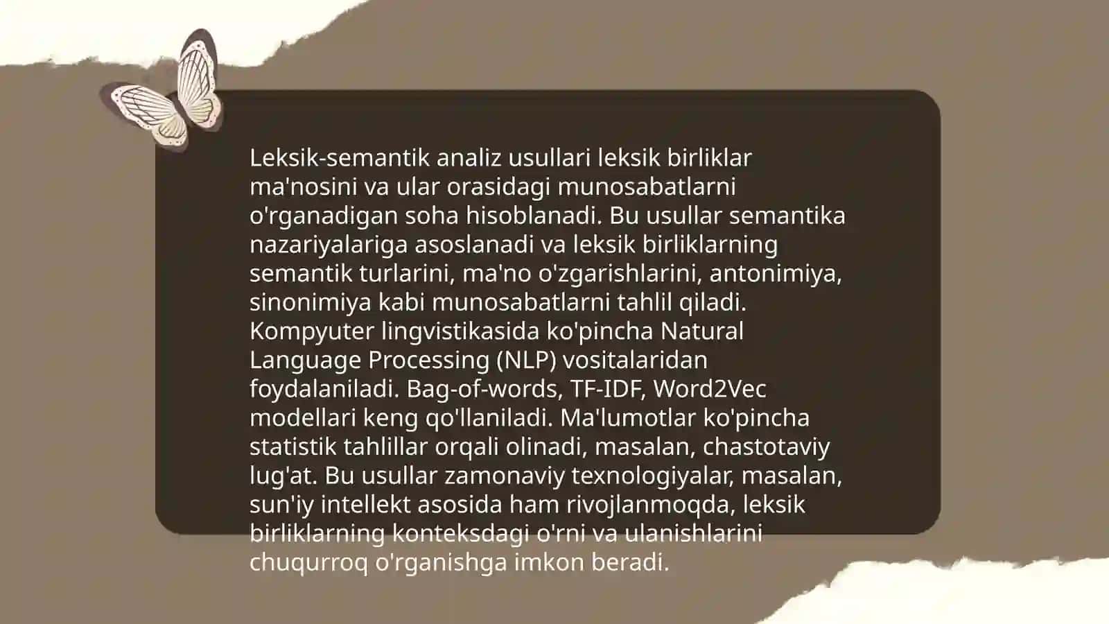 Leksik semantik sistemalar 3