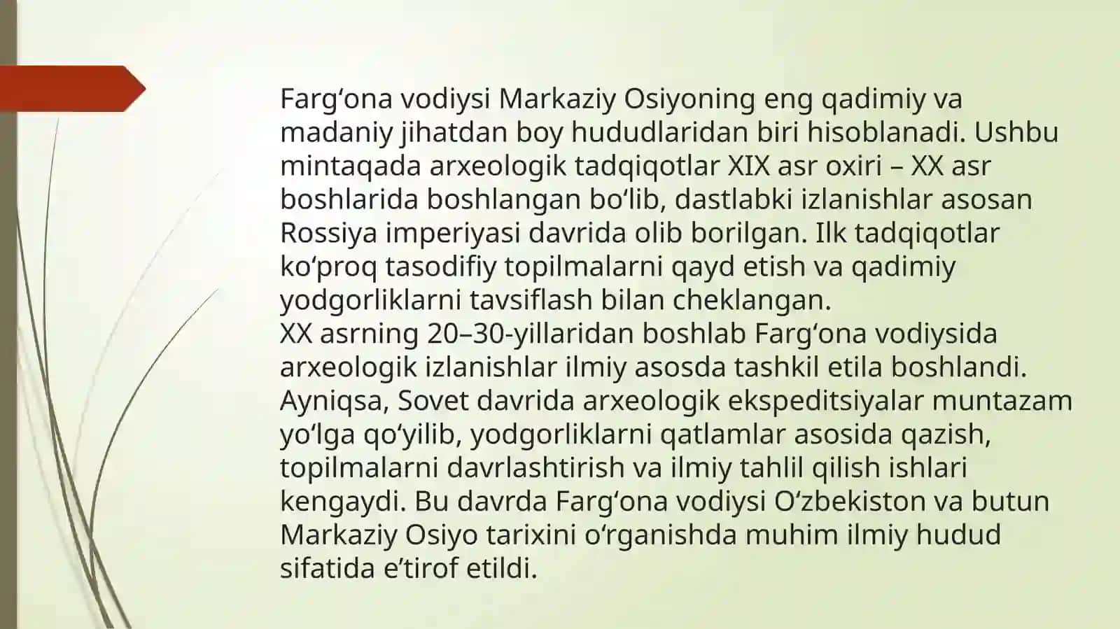 Farg’ona vodiysini arxeologik tadqiqotlari 3