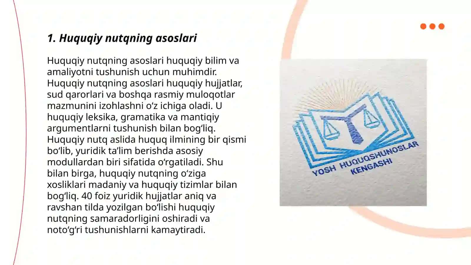 Huquqshunos nutq madanyati 3