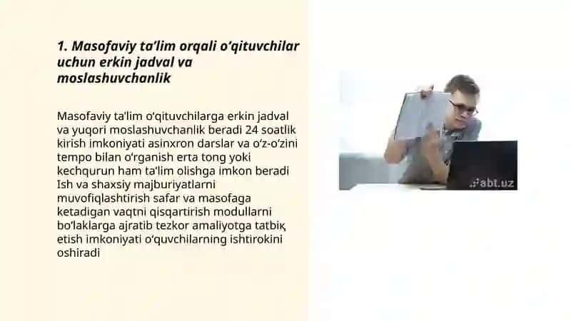 Masofaviy ta'limning afzalliklari 3
