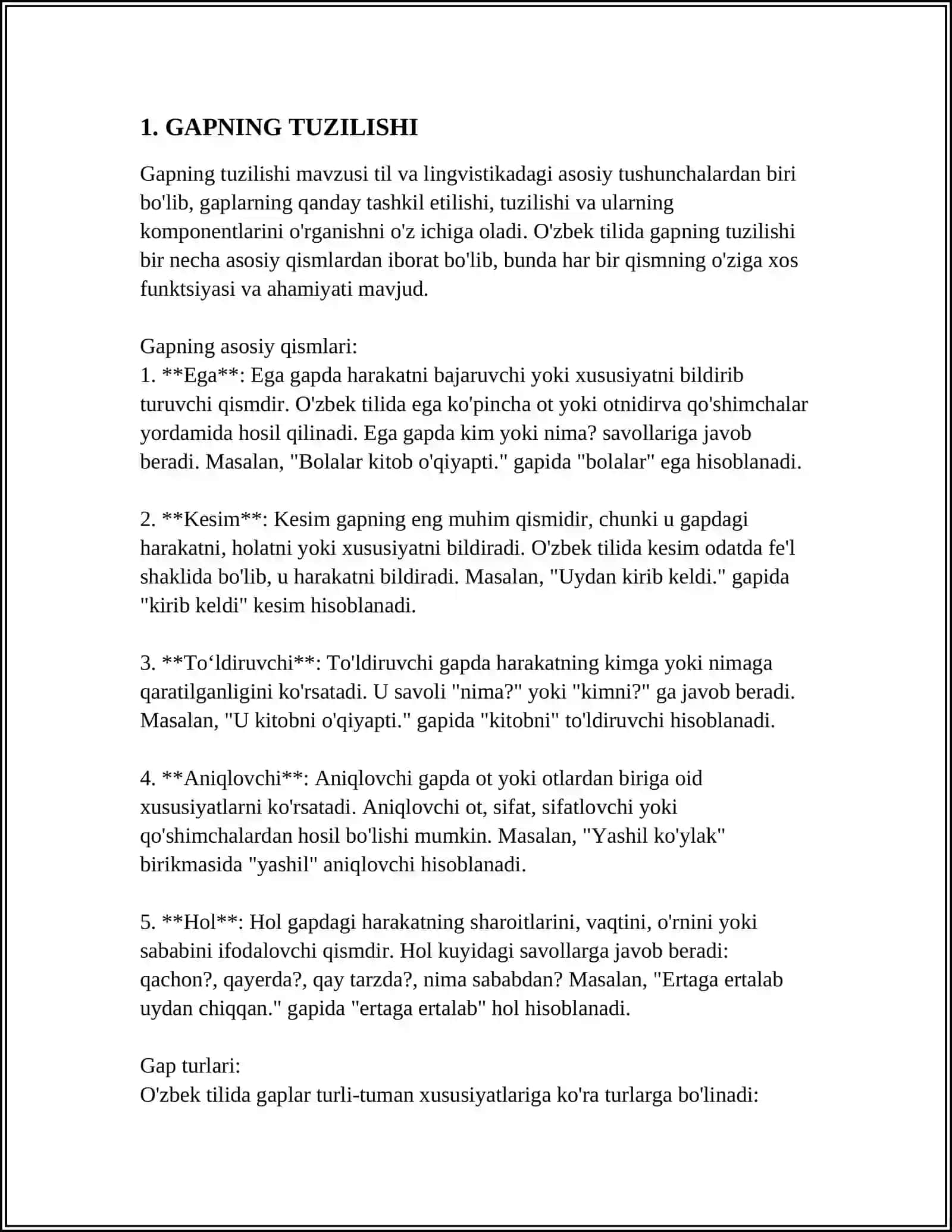 GAP USTIDA ISHLASHGA OID MUSTAQIL ISH 3