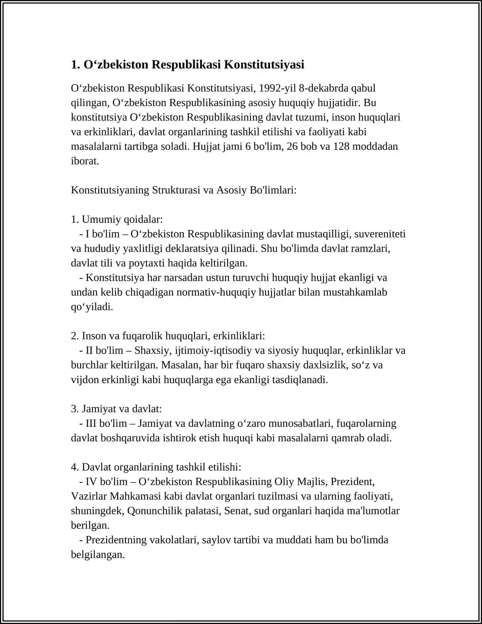 Oʻzbekiston Respublikasi Konstitutsiyasi 3