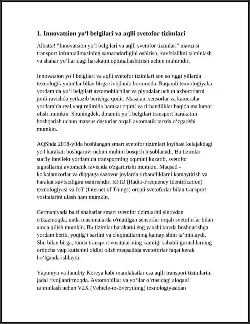 INAVATSION YOʻL JIXOZLARI VA AQILLI INFRATUZILMA 3