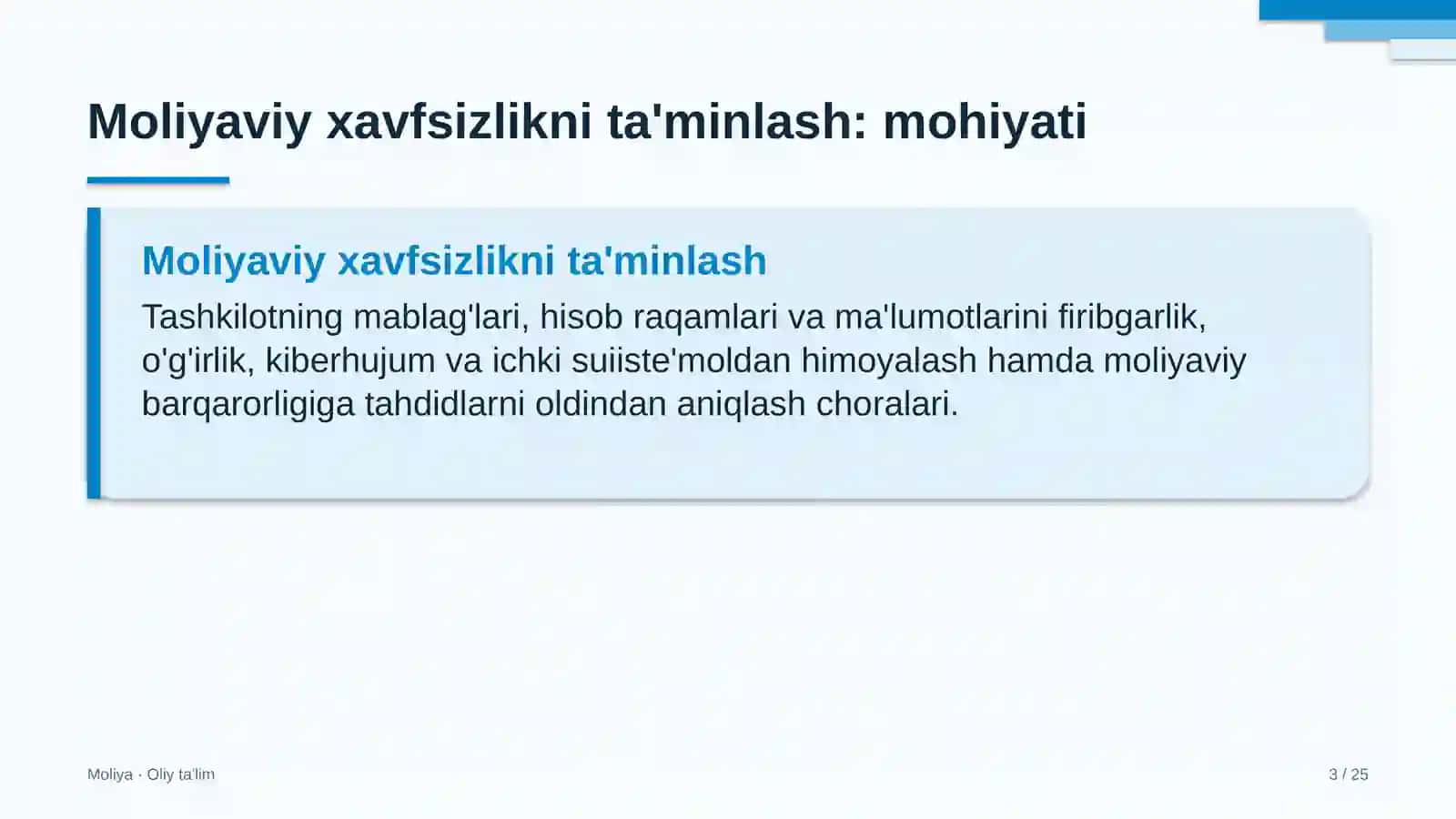 Kutubxonalarda moliyaviy xavfsizlikni ta'minlash 3