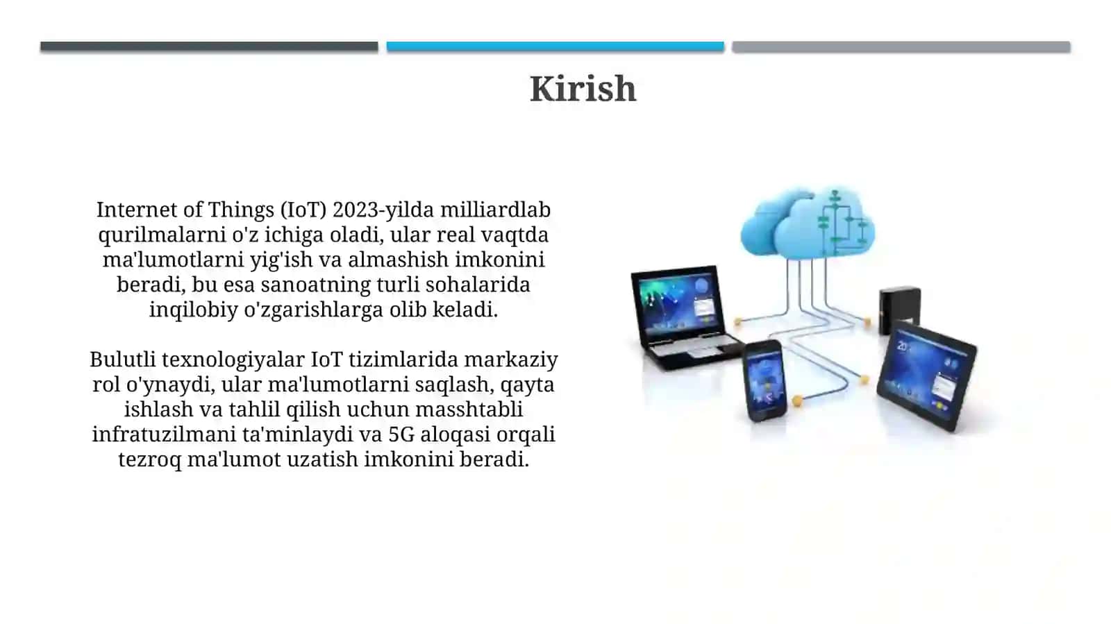 IoT tizimlarida bulut texnologiyalarining o‘rni 3