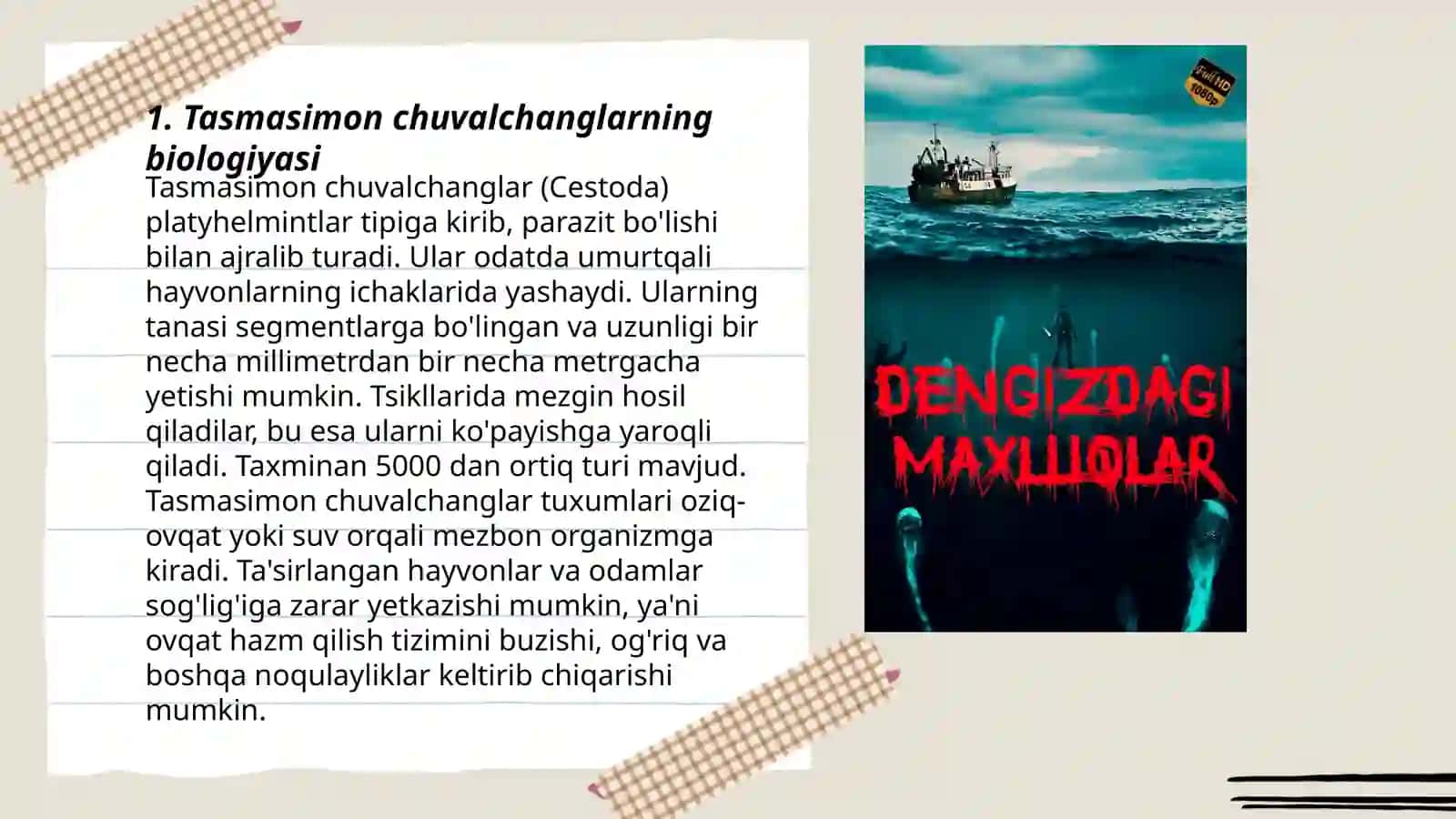 Tasmasimon chuvalchanglarning biologiyasi 3