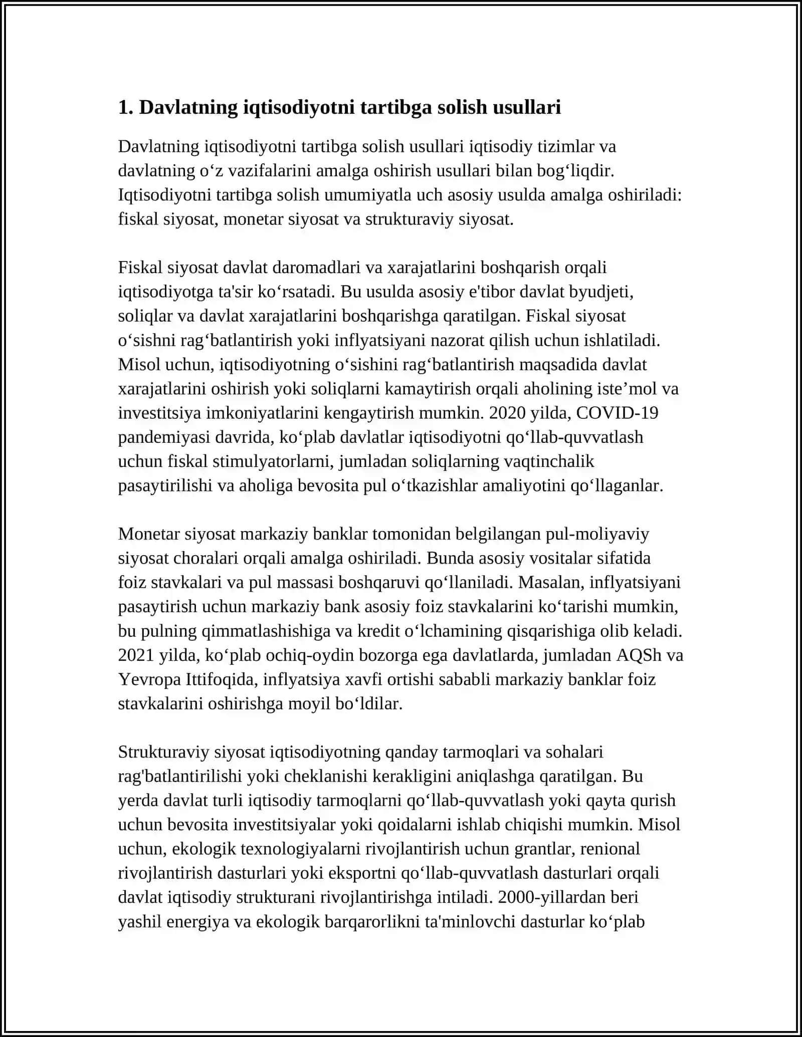 DAVLATNING IQTISODIYOTINI TARTIBGA SOLISH TO’G’RISIDAGI NAZARIYASI 3