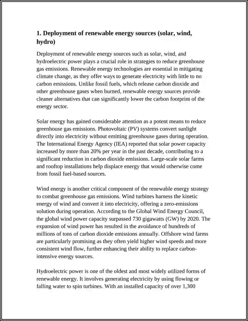 Deployment of renewable energy sources 3