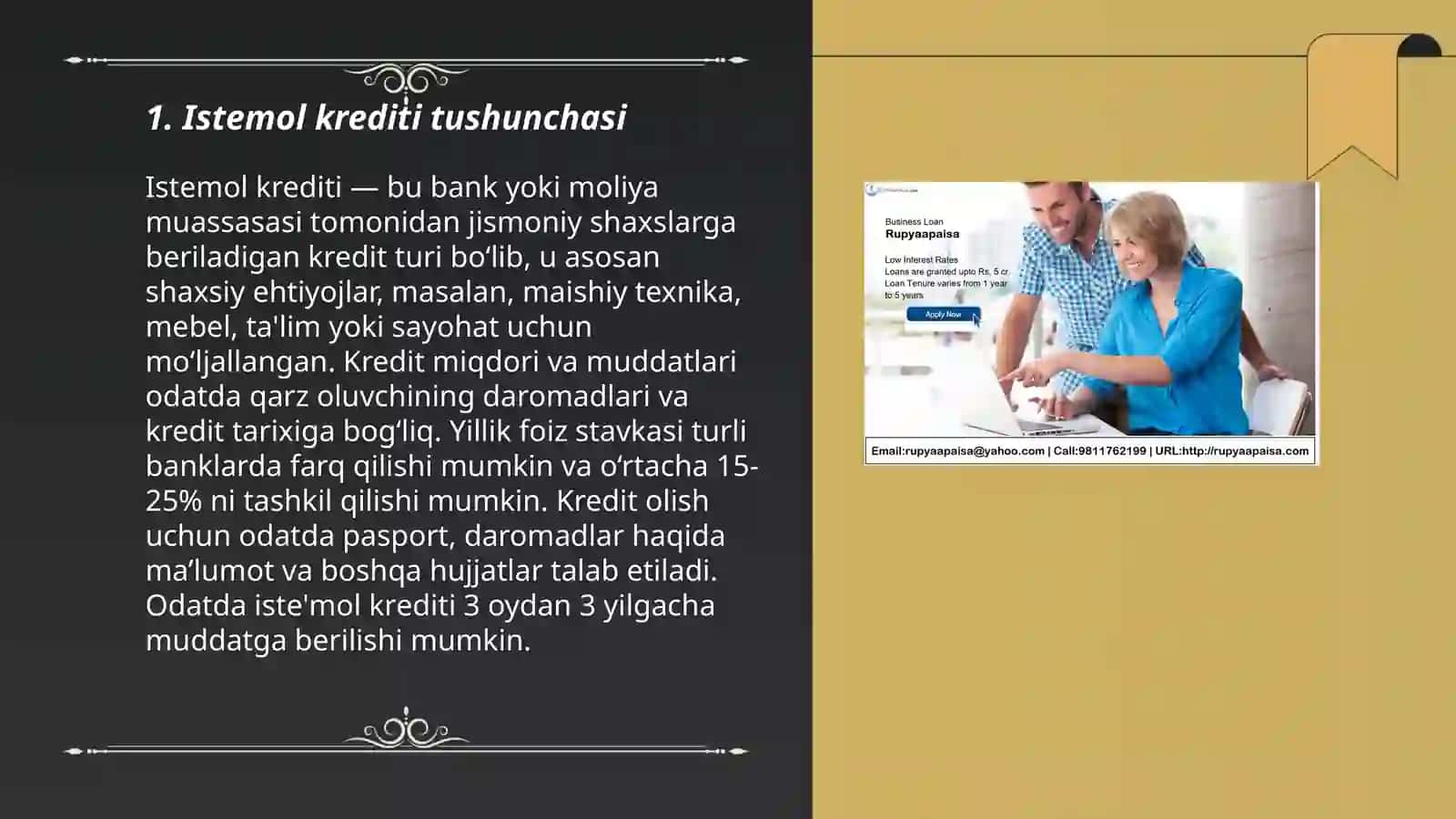 Istemol krediti tushunchasi 3