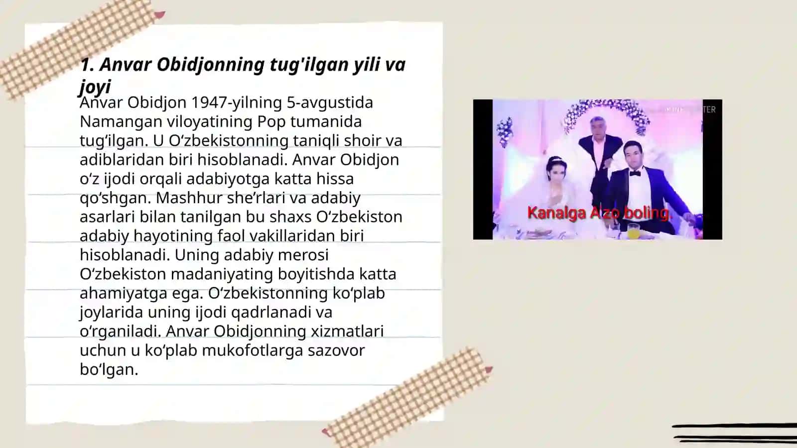 Anvar Obidjon hayoti va ijodi 3