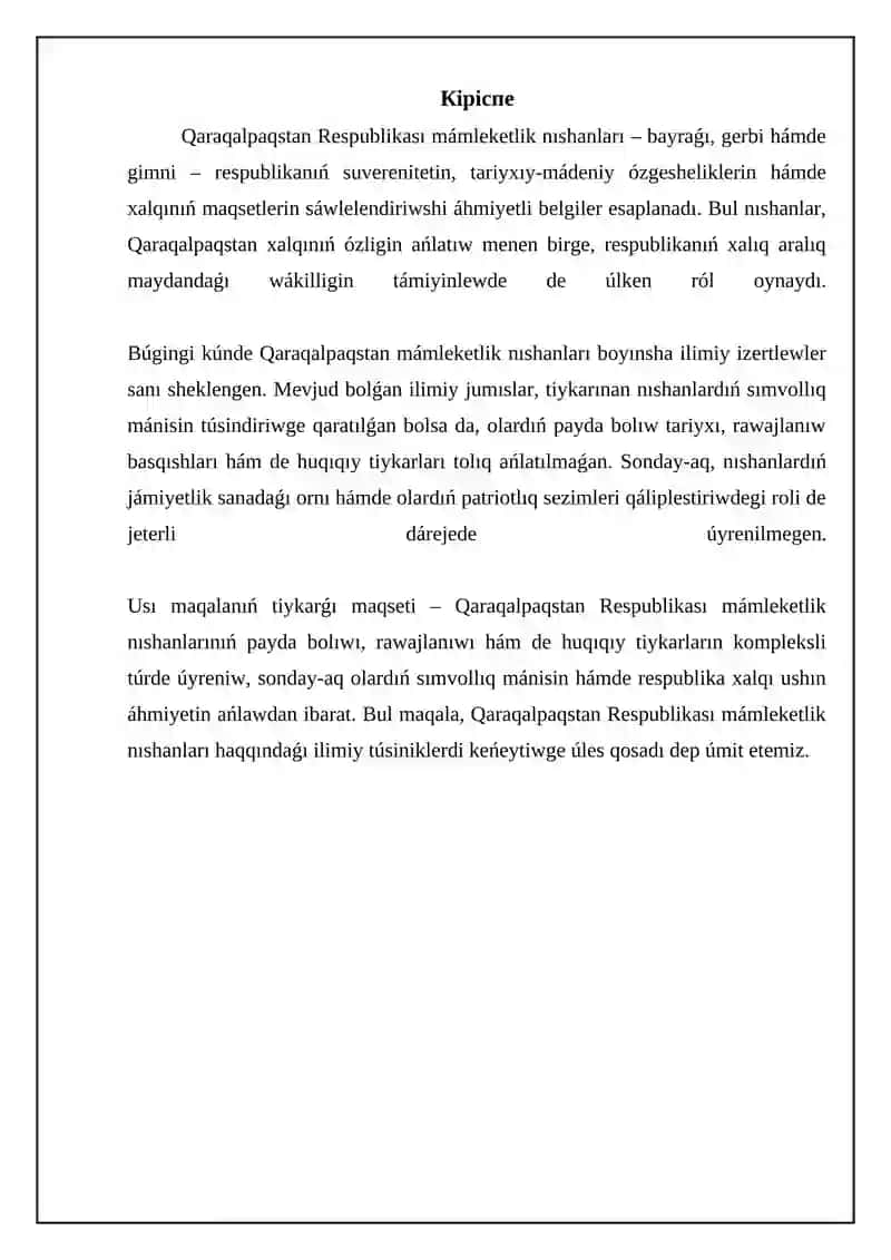 Qaraqalpaqstan Respublikası Mámleketlik begileri 3