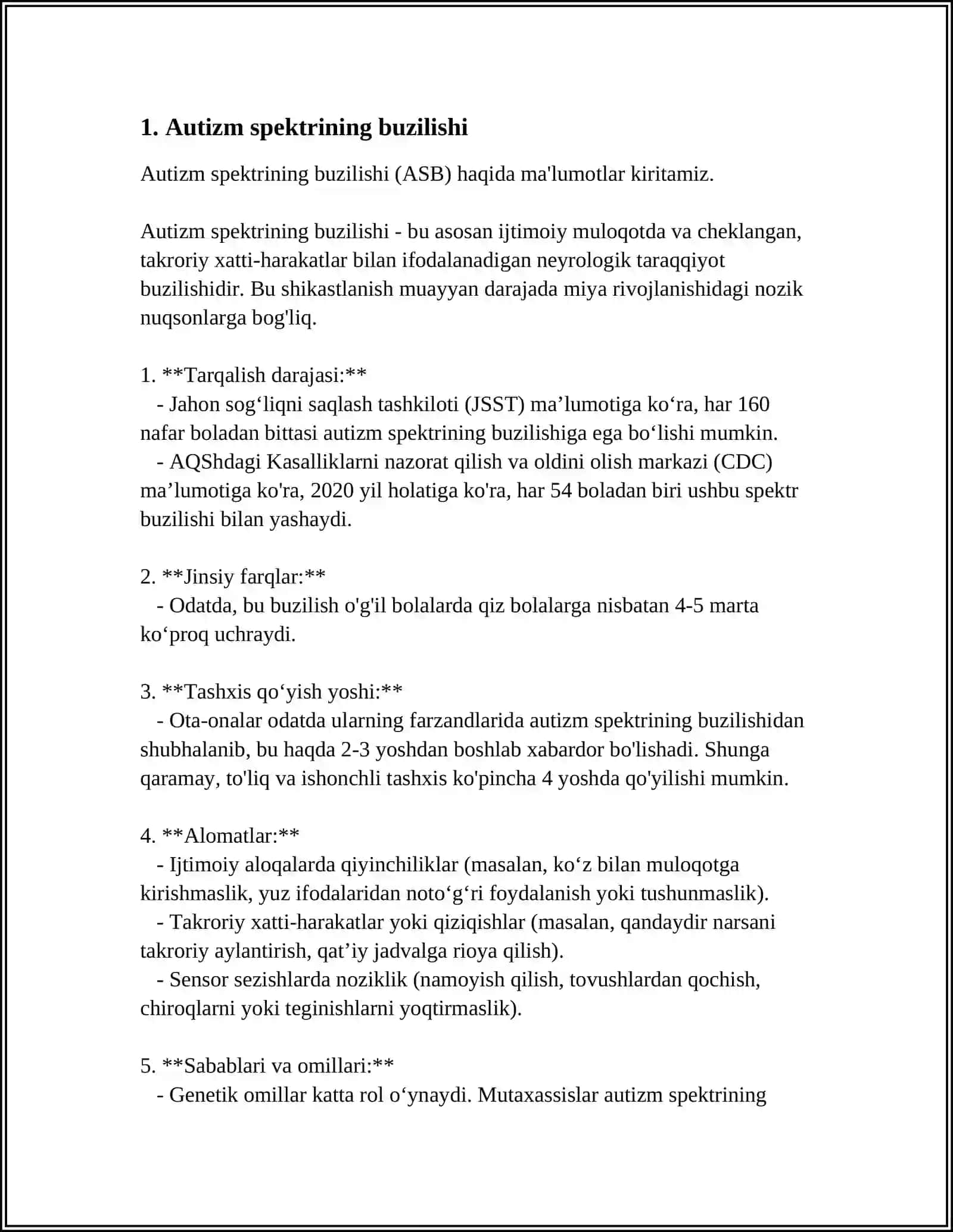 BOLALAR AUTIZMI 3