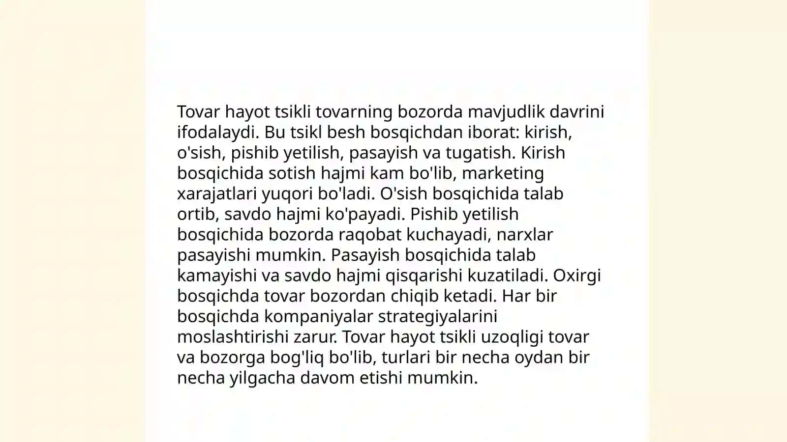 Marketing tizimida tovar siyosati 3