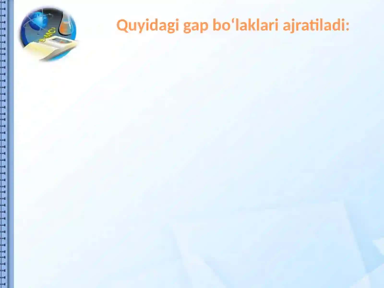 Gapning ajratilgan bo'laklari 3