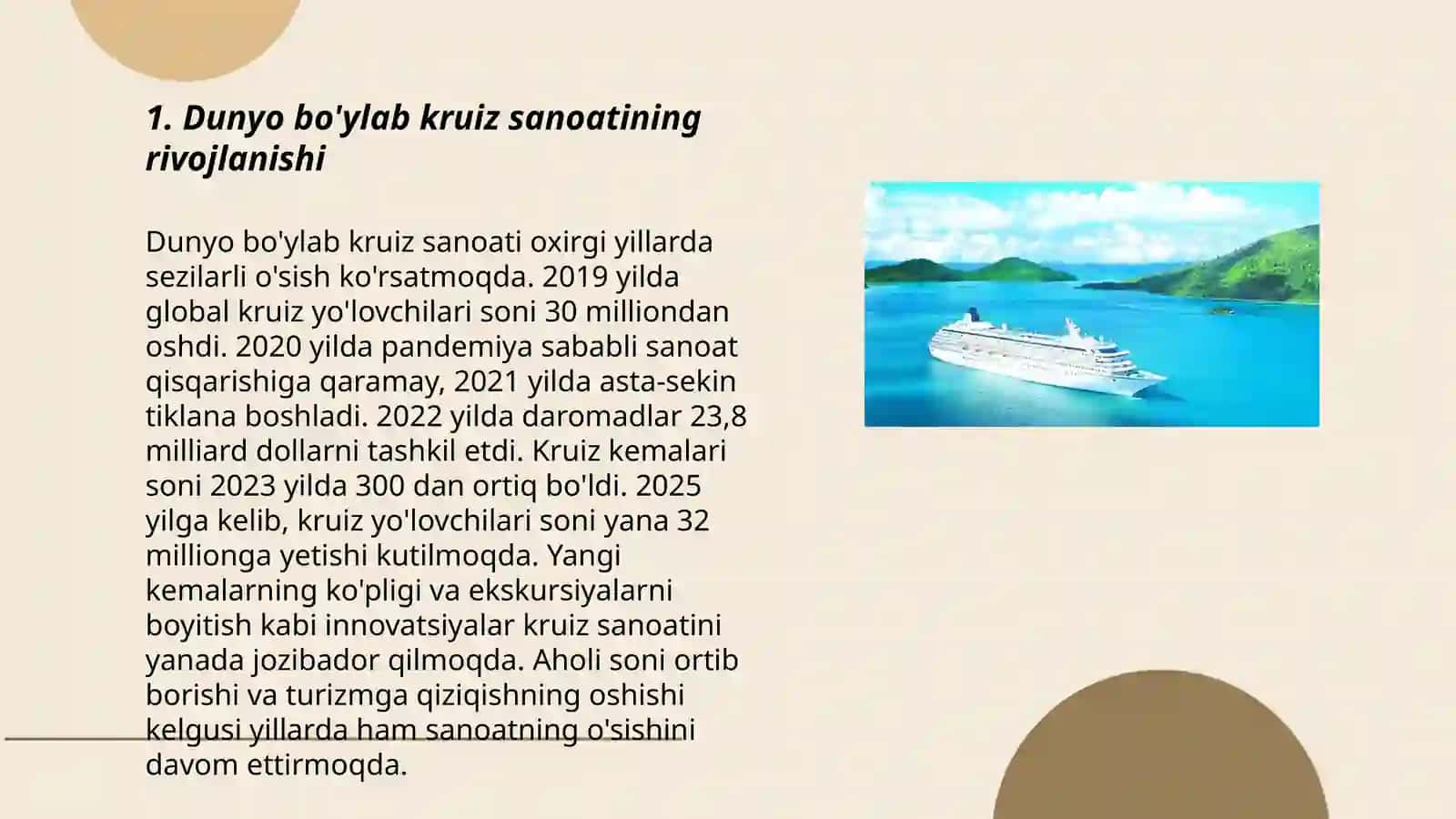 Kruiz sanoat biznesi 3