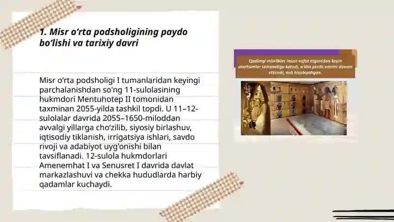 Misr davlatida oʻrta podsholik 3