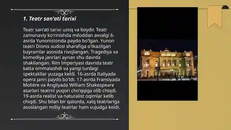 Teatr kinematografiyaning asosi 3