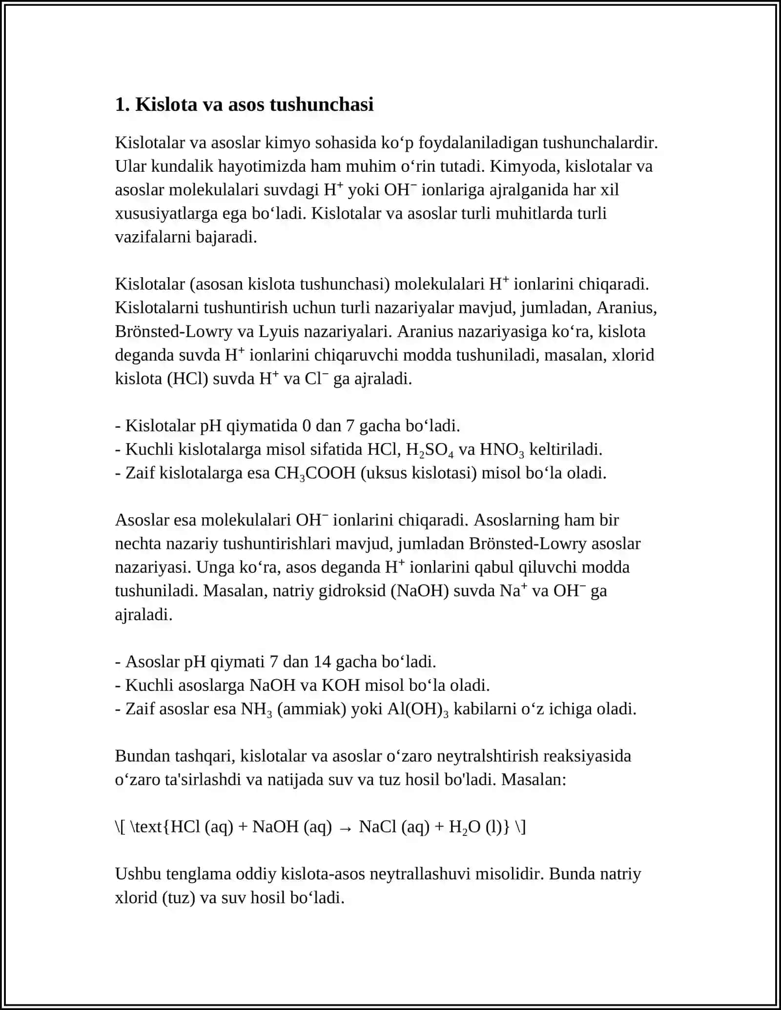 MODDALARNING KISLOTALI VA ASOSLI XOSSALARI 3