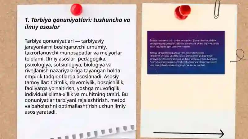 Tarbiya qonuniyatlari va tamoyillari 3