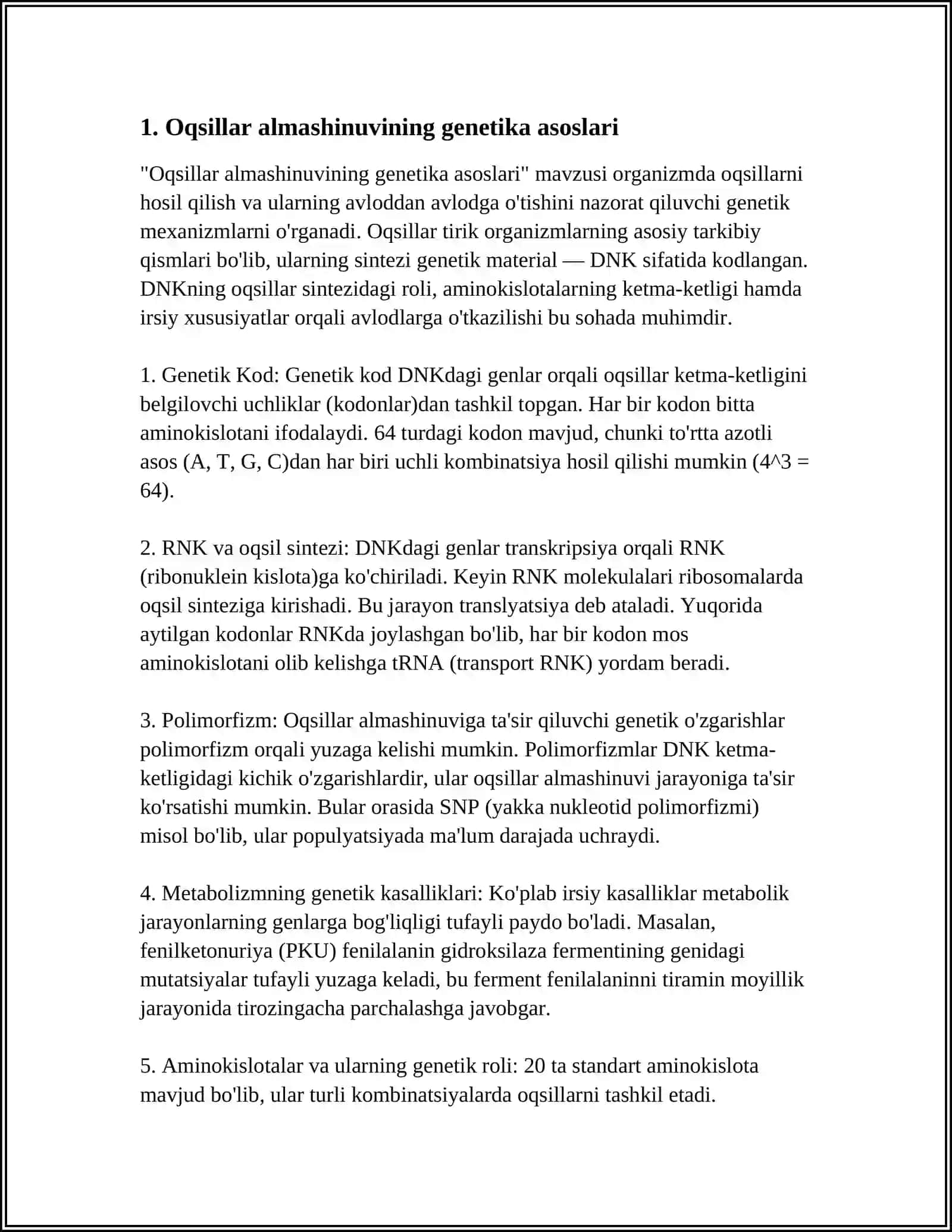 Oqsillar Almashinuvi 3