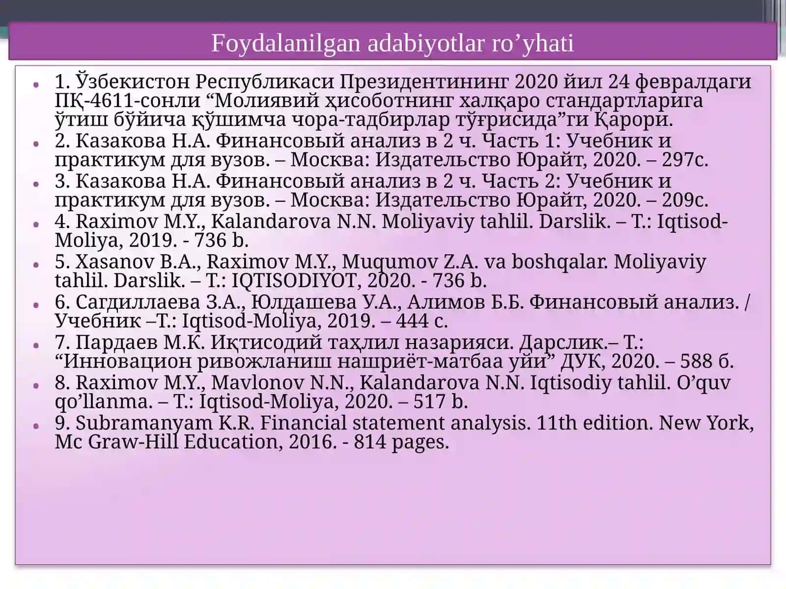 Moliyaviy tahlil fanining nazariy asoslari 3