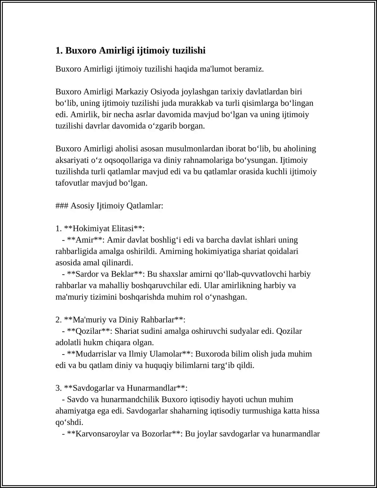 Buxoro Amirligi Ijtimoiy Tuzilishi 3